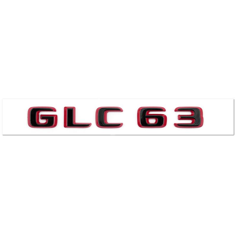 Подходит для задней наклейки с буквами Mercedes Benz C63S GT63S S63LGLE53 SL63S модификация W205 W206 C190 X290 W167 черная красная версия