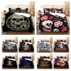 Bedding Cover Skull Style Duvet Cover Set Skull Home Textiles Design Bed Set Polyester Bed Cover Boy Girl Single Size Bedding Suit