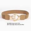 Fashion Elastic Waistband Casual Round Buckle Waist Strap Waist Belts Clothing Decoration