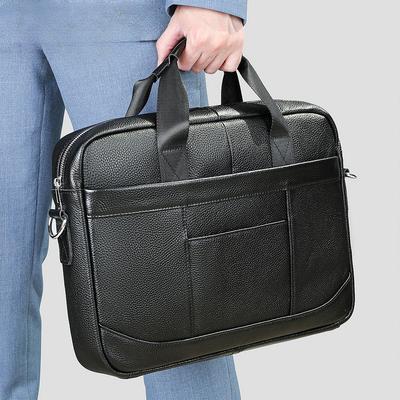 Мужская сумка 100% натуральная кожа деловой портфель большой вместимости воловья кожа на плечо кроссбоди сумка 14 дюймов сумка для ноутбука