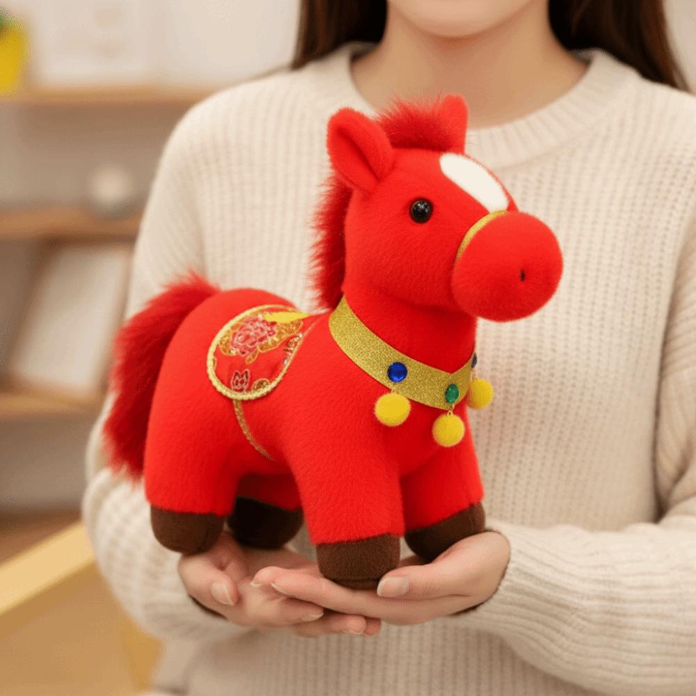 Mascot Dolls Stuffed Horse Toy Good Luck Zodiac Pony Figurine 2026 Horse Plush Doll  Year of Horse