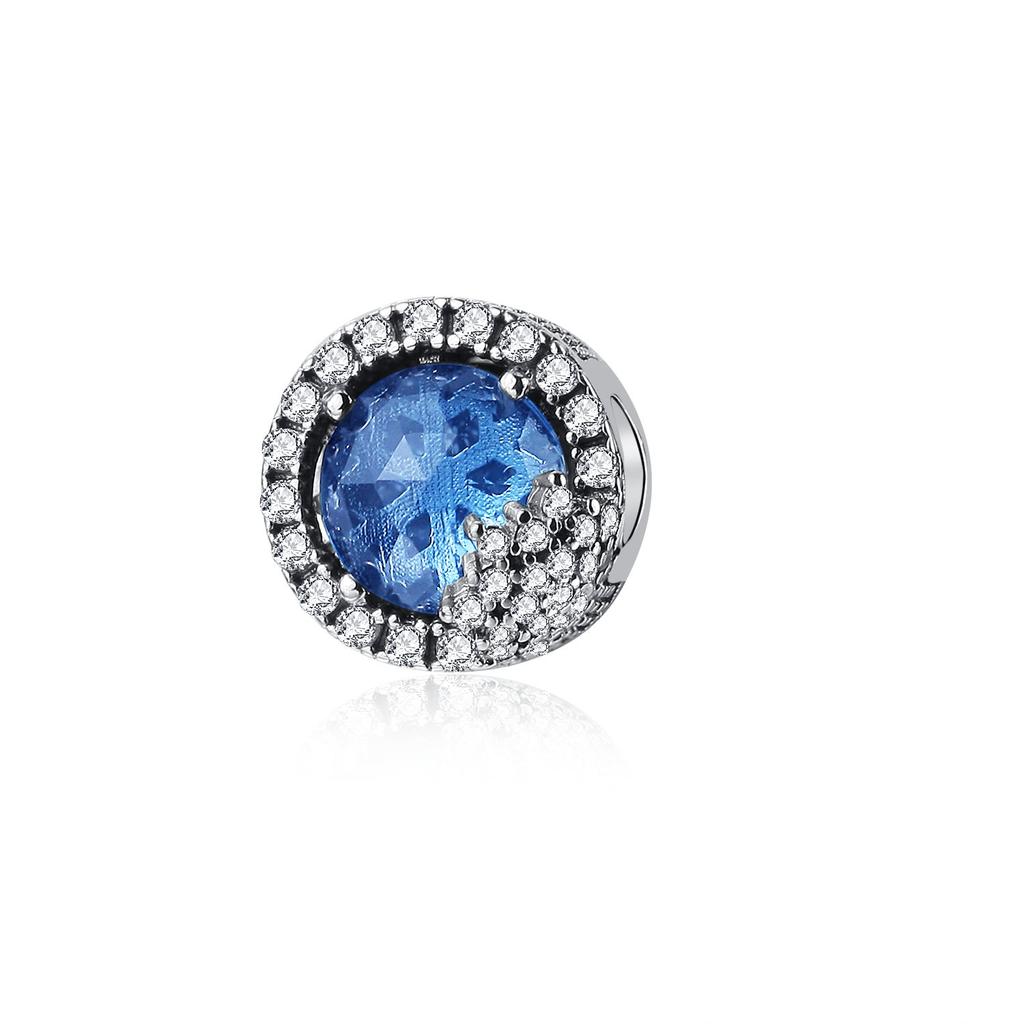 925 Sterling Silver Murano Glass Red Beads Blue Pink Purple Round Charm Plata De Ley 925 For Original Bracelet Jewelry