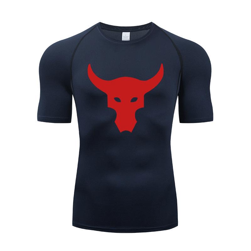 Футболка премиум-класса Quick-Dry Bull Head — дышащая ткань для бега и тренировок на свежем воздухе | Минималистичный черно-белый дизайн | Тренд в области фитнеса в Европе