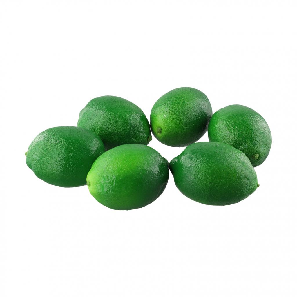 Photography Props Artificial Lemon 6pcs Green Plastic Limes Simulation