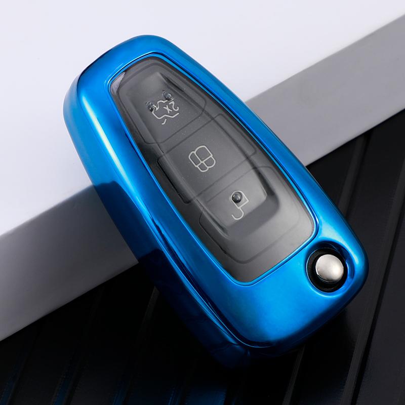 Автомобильный складной откидной чехол для ключей, чехол для Ford Focus 2 3 MK3 ST RS Ecosport Kuga Escape Fiesta Fold C-Max S-Max Mondeo, аксессуары