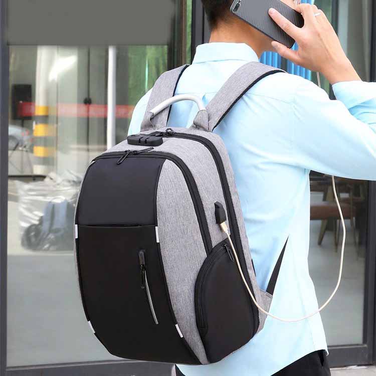 Многофункциональный деловой рюкзак для ноутбука, USB-зарядка, ночное отражение, мужская сумка-рюкзак, повседневная сумка