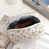 Cute Bow Flower Cloth Handbag Quilting Cotton Makeup Bag Women Zipper Cosmetic Organizer Portable Toiletry Case for Girls