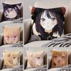Marin Kitagawa Anime Pillow Case Anti-dustmite Pillowcase Invisible Zipper Silky Short Plush Sofa Cushion Cover