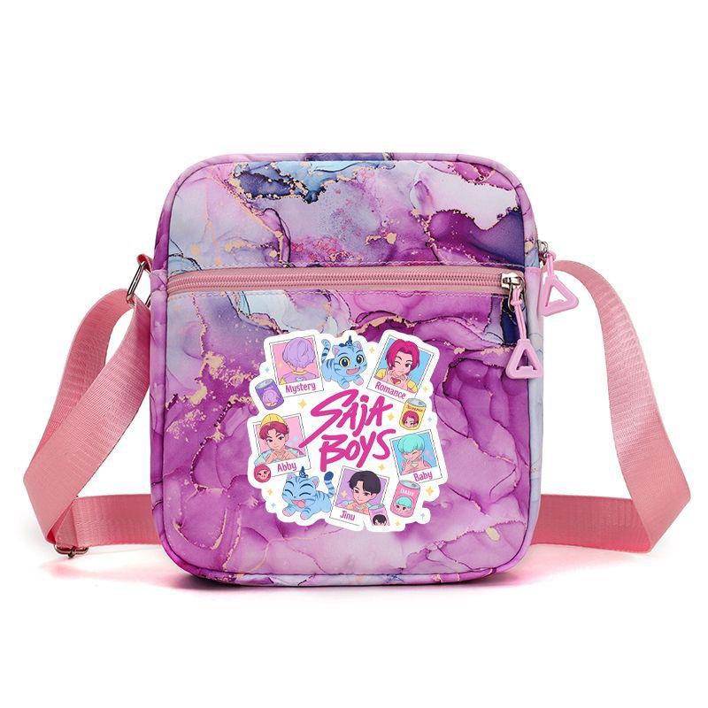 New Korean Kpop Demon Hunter Girl Group Surrounding Printed Shoulder Bag Messenger Bag Student Bag Cute Large Capacity