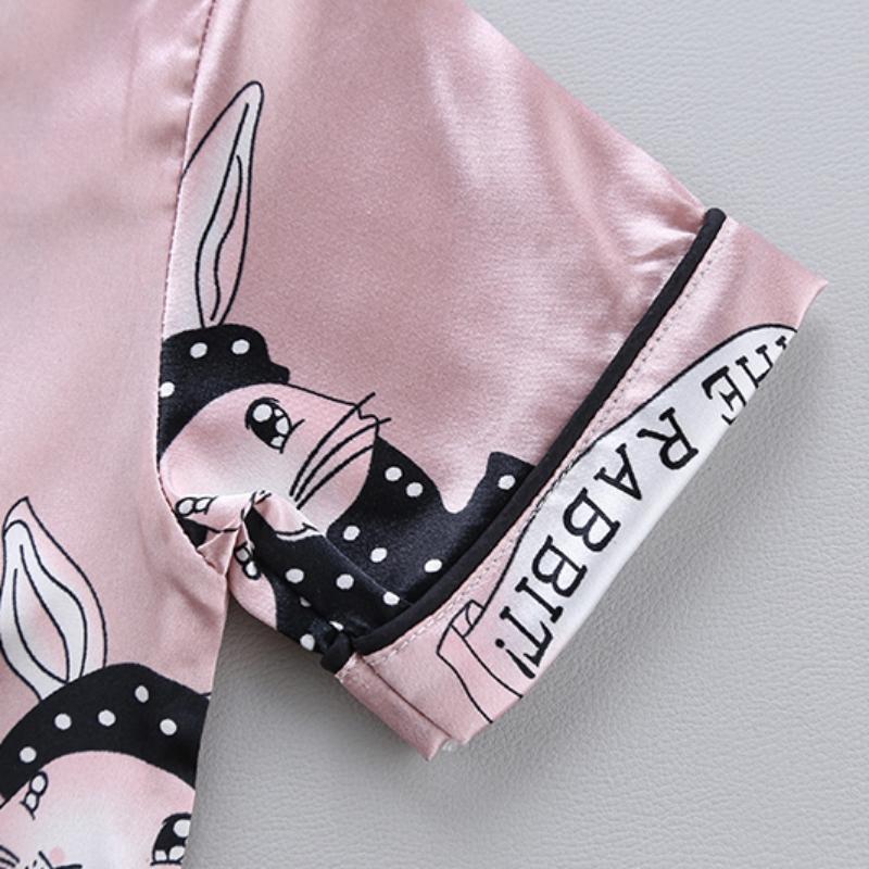 Детские пижамы, комплект одежды для малышей, детская одежда для сна с мультяшным принтом, осенняя хлопковая ночная рубашка для мальчиков и девочек, пижамы с животными, пижамный комплект