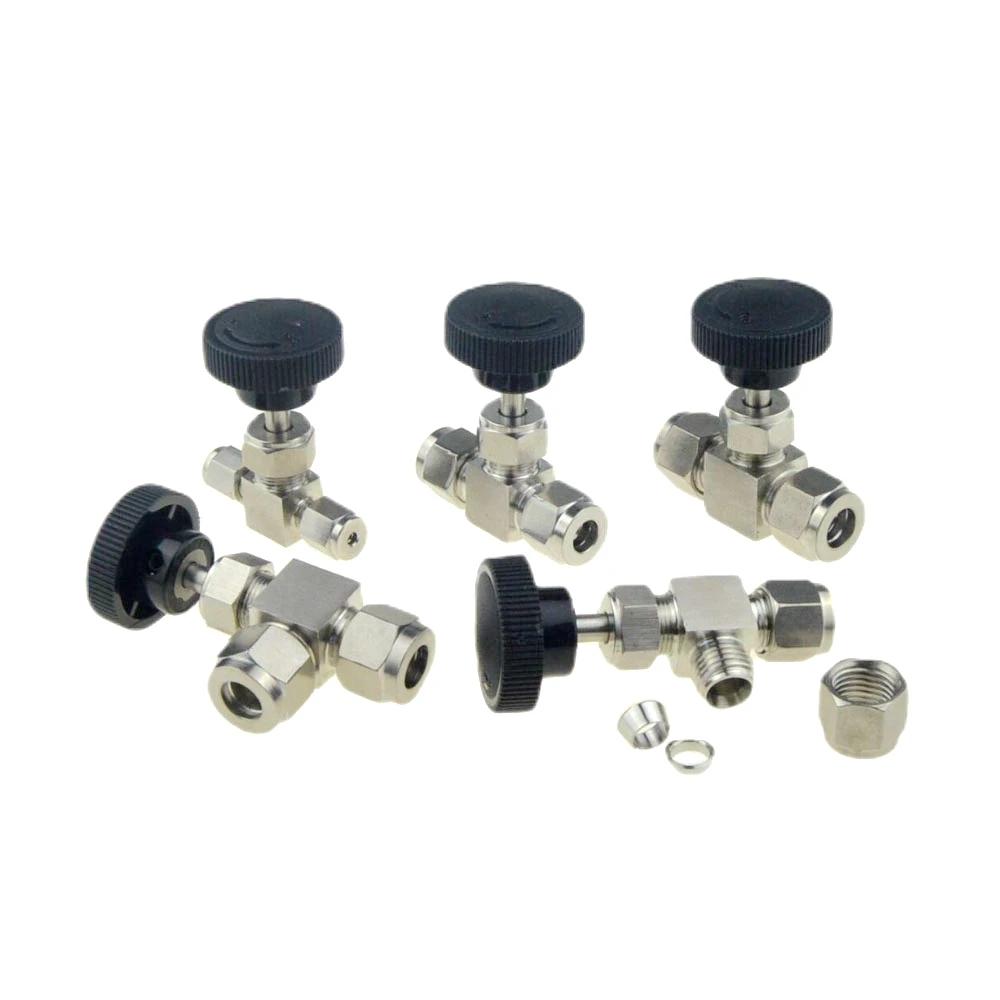 SUS 304 Ball Valve Adjustable Needle Valve 3,6,8,10,12mm1/8,1/4,3/8,1/2NPT Compression Ferrule Fitting Quick Joint Female Thread