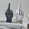 1Pcs Modern Nordic Style Creative Middle Finger Statue Resin Craft Sculpture Flower Potted Plant Home Garden Decoration