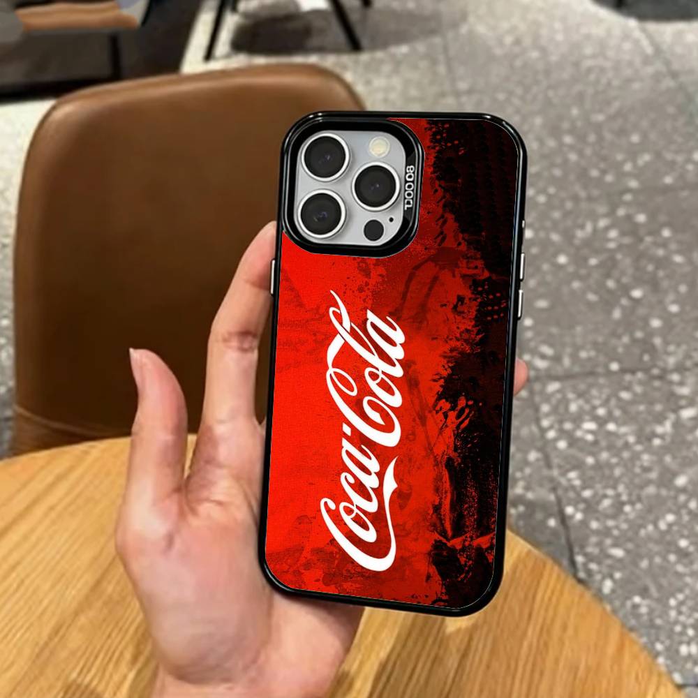 Чехол для телефона Hot C-Coca D-Drinks C-Cola для iPhone 17, 16, 15, 14, 13, 12, 11 Plus, Pro Max, цветной, с серебряным покрытием внутри