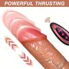 Мощный толкающий жидкий силиконовый носимый дилдо - вибратор с дистанционным управлением для женских анальных игрушек - 9 толкающих и вибрирующих функций - питание от батареек