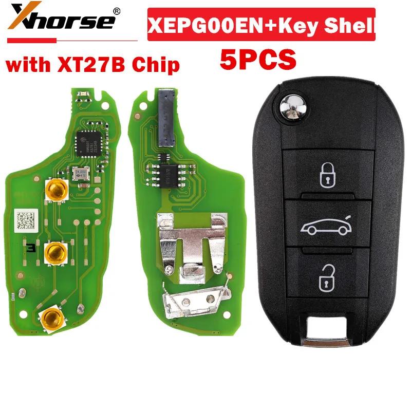 5PCS XHORSE XE Remote Key with XT27A/XT27B Super Chip XEMQB1EN XEDS01EN XEFO01EN XEPG00EN XEKF20EN XEKF21EN XELEX0EN XEB510EN