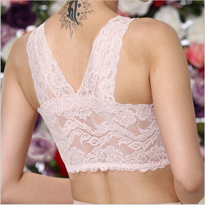 Sexy Bra Comfortable Bra Vest-Style Full Lace Women's Breathable Wireless Sports Bra Full Lace Underwear Binding Sleep