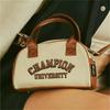 Champion Bowling Bag Classic Logo Campus Font College Style Synthetic Leather And Fabric Shoulder Crossbody Tote Bag Unisex bags U3CACPU19