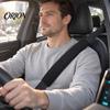 Black Protective Belt Sleeves Car Seat Shoulder Protector, Extended Breathable Polyester Pad, Quick Hook Protectors And Loop Installation Sleeve