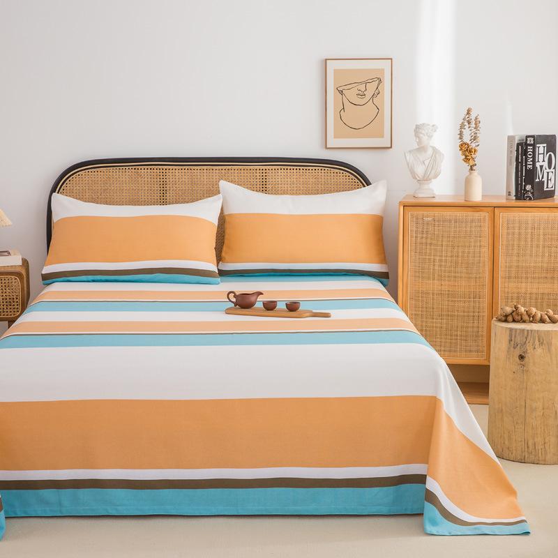 Оптовая продажа 100% хлопок старые грубые тканые простыни чистый хлопок кан одинарный комплект из трех предметов одинарная мягкая циновка студенческое общежитие циновка