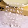 1PC 5D Embossed White Lace Bow Nail Art Stickers Cute Pink White Ribbon Bow Tie Nail Sliders Kawaii Bow Manicure Accessories TY9
