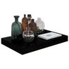 VidaXL Étagère murale flottante 4 pcs Noir brillant 40x23x3,8 cm MDF