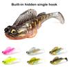 7.5CM/14G Soft Mudskipper Lure with Sharp Hook Paddle Tail Realistic PVC Bionic Artificial Jump Fish Bait Freshwater Saltwater Fishing Accessories