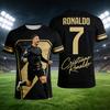 26-year-old Ronaldo 3D printed football sports shirt - suitable for both men and women, summer sports breathable T-shirt