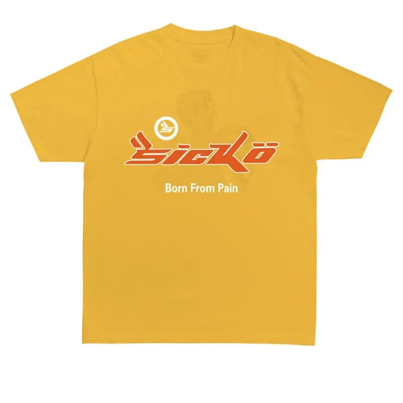 2023 New Arrivals SICKO Born From Pain T Shirt 100% Cotton T-Shirt SICKO Hip Hop Tee Shirt O-Neck Street Wear Kanye West Tops