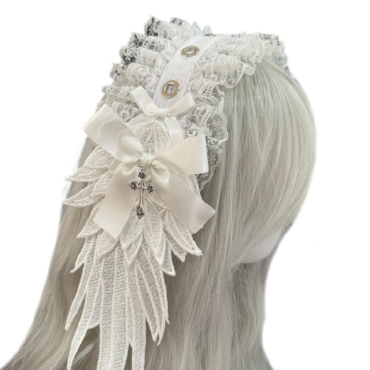 Уникальный ободок с крыльями, удобный готический панк-головной убор, стильная повязка для волос, аксессуар для любителей альтернативной моды