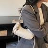 Однотонная сумка-подмышка из ПУ для женщин, новая универсальная сумка-наплечник для поездок на работу 2026 года, винтажная сумка через плечо с молнией большой вместимости