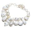 Rainbow Moonstone Gemstone 925 Sterling Silver Jewelry Necklace 18" SU-9742