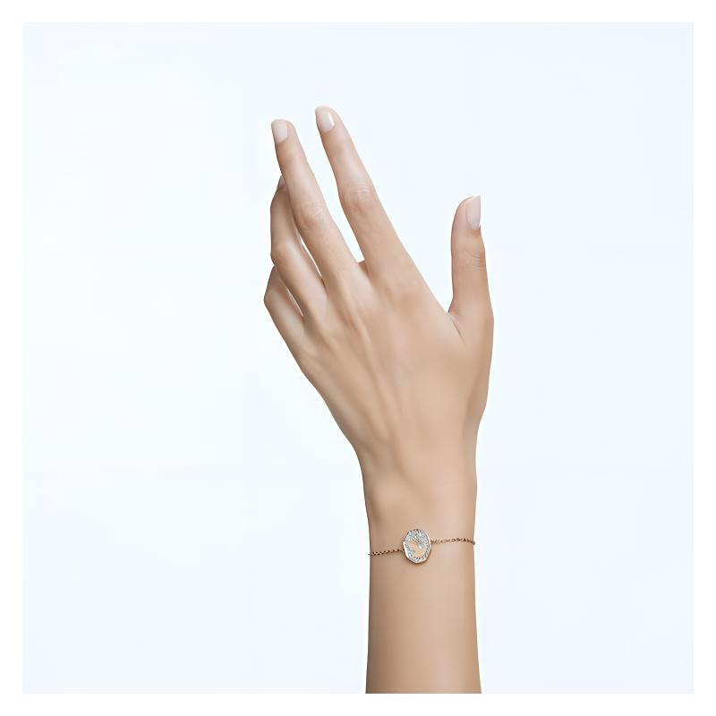 Swarovski Лебедь Покрытие Розовым Золотом - Браслет Женский 5621107