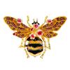 New Rhinestone Flower Bee Brooches For Women 3 Colors Available Insect Pin Spring Summer Coat Shirt Jewelry New