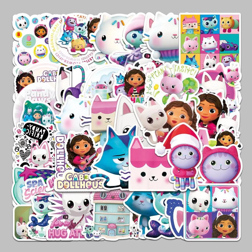 Gabby Dollhouse Birthday Party Favors Gabby Bracelets Stikers Cake Topper Balloons Classroom Rewards Party Pinata Fillers Gifts