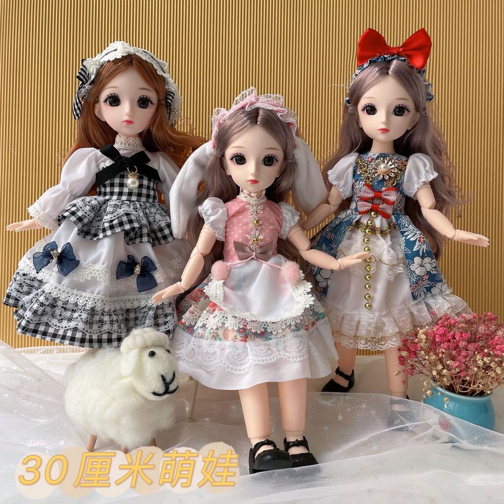 Meng Wa 30 см кукла Барби костюм принцессы 3D глаз 23 сустава 6 точек Bjd онлайн красная кукла детский подарок