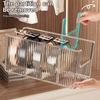 1/2Pcs Belt Storage Boxes Large Capacity 4 Grids Transparent Design Tie Belt Storage Holder Display Case Closet Organizer