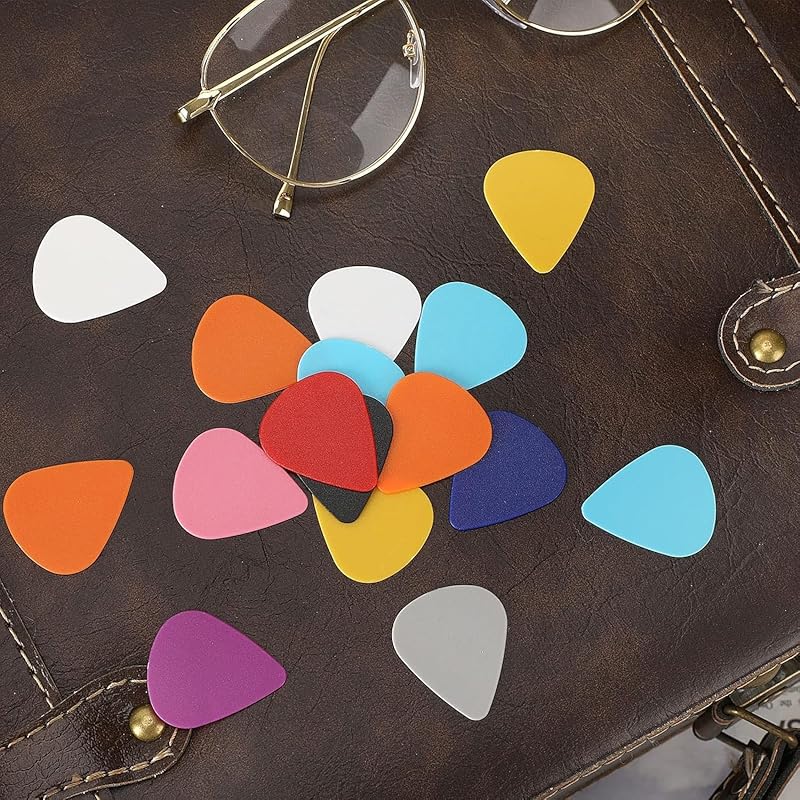 Набор из 12 медиаторов для гитары, толщина каждого 0,5 мм, цветной, случайный цвет, цветной материал: целлюлоза по 2 каждого из 6 цветов