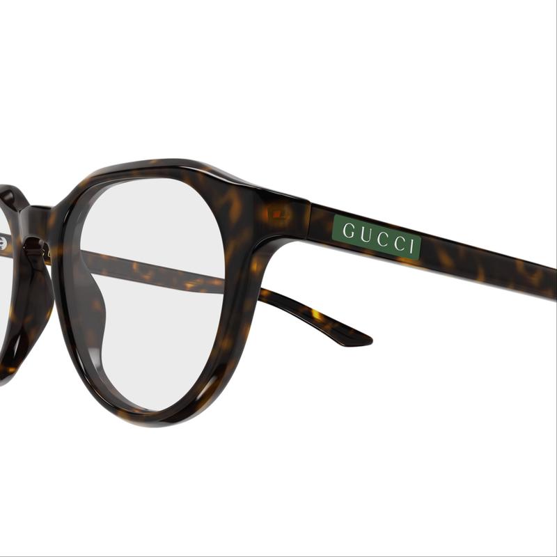 Gucci Очки для зрения [Доступные диоптрии] Интегрированная пластина 002 (Рамка цвета Гаваны/прозрачная пленка) 49 Мешок для пыли + футляр для очков (Случайный цвет)