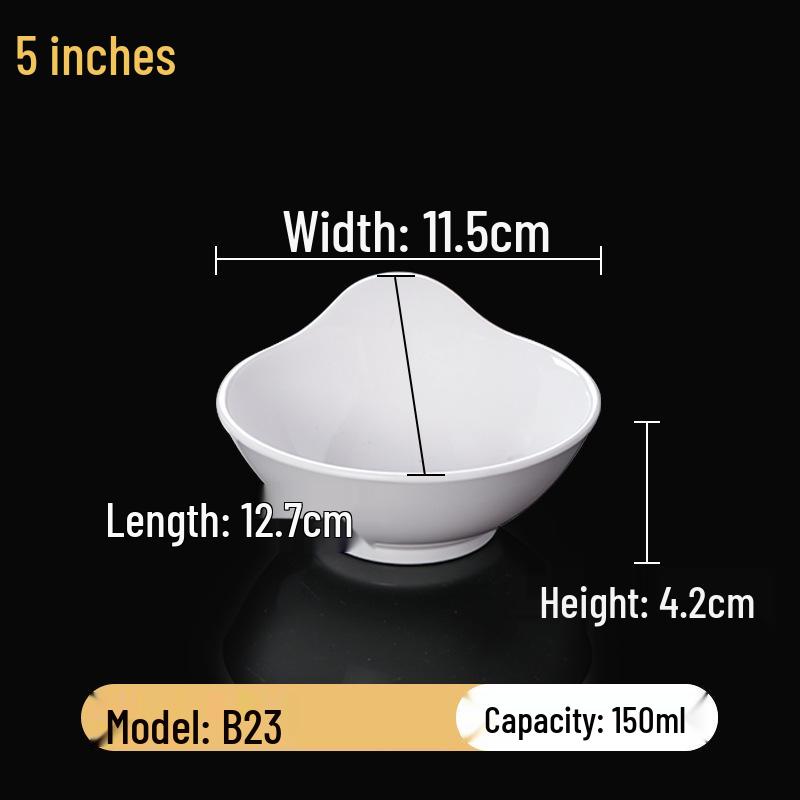 Набор квадратных меламиновых мисок: Идеально для хот-пота, соусов, риса, каши и супа - для коммерческого и ресторанного использования.