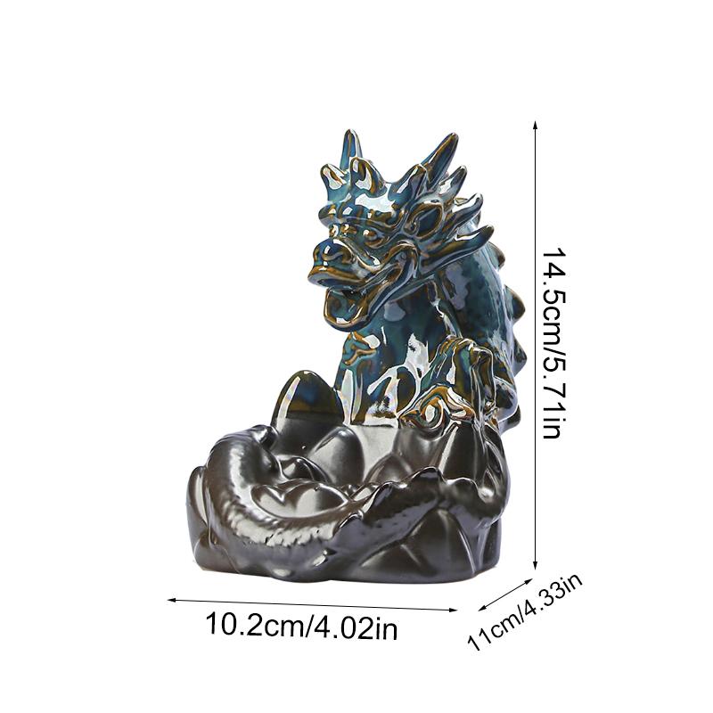 1шт обратный поток сандалового дерева благовония керамическая курильница палочка держатель для домашнего декора изысканный дракон в форме без благовоний курильница для благовоний