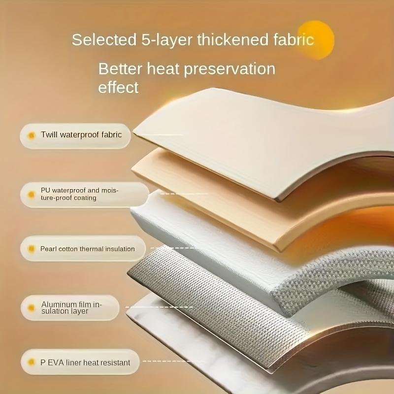 Portable Foldable Foot Foam Bucket, 5-Layer Insulation - Multi-Functional Foot Foam Bucket, Aluminum Film Heat Insulation