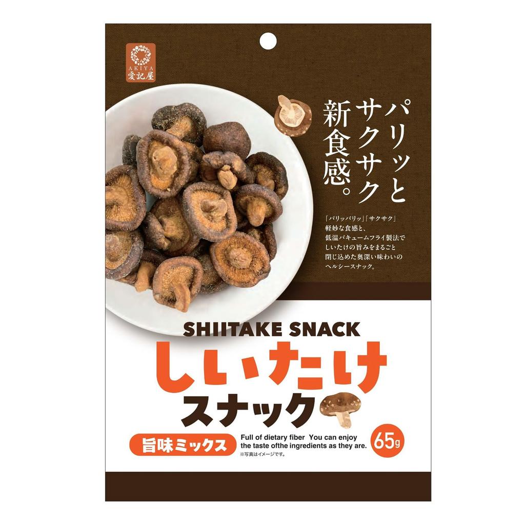 Закуска шиитаке, цельная закуска, 65 г, набор из 15 пакетов, смесь умами, простая закуска, овощные чипсы, низкотемпературная вакуумная жарка, метод умами [Aikiya] (15 сумок,