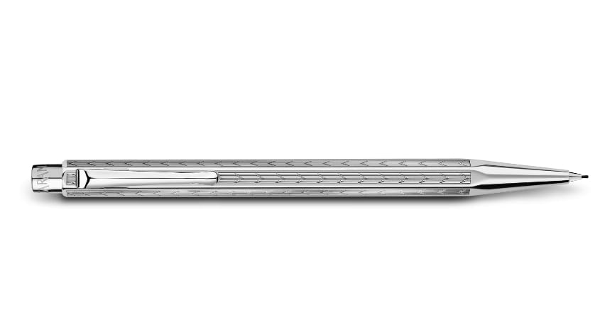 Механический карандаш CARAN Ecridor Chevron, импортный, D'ACHE, серебристый, MF0004-286, 0,5 мм (Подлинный продукт)