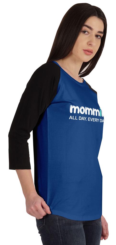 Inkmeso Футболка Mommin All Day Every Day Футболка с рисунком Mom Life Летняя футболка