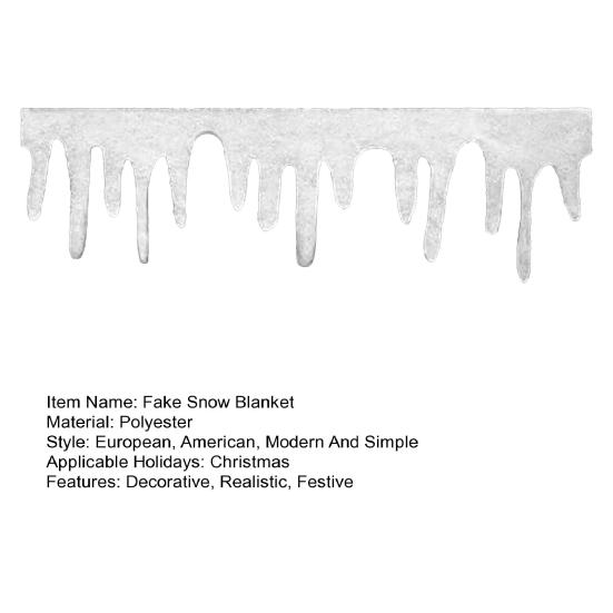 Рождественский искусственный снежный покров Сосулька Искусственный снег Камин Одеяло рулон Пушистый поддельный