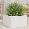 VidaXL Planter White 40x40x23 Cm Solid Pine Wood, Outdoor Planter, Flower Box, Plant Box, Planter of 847179