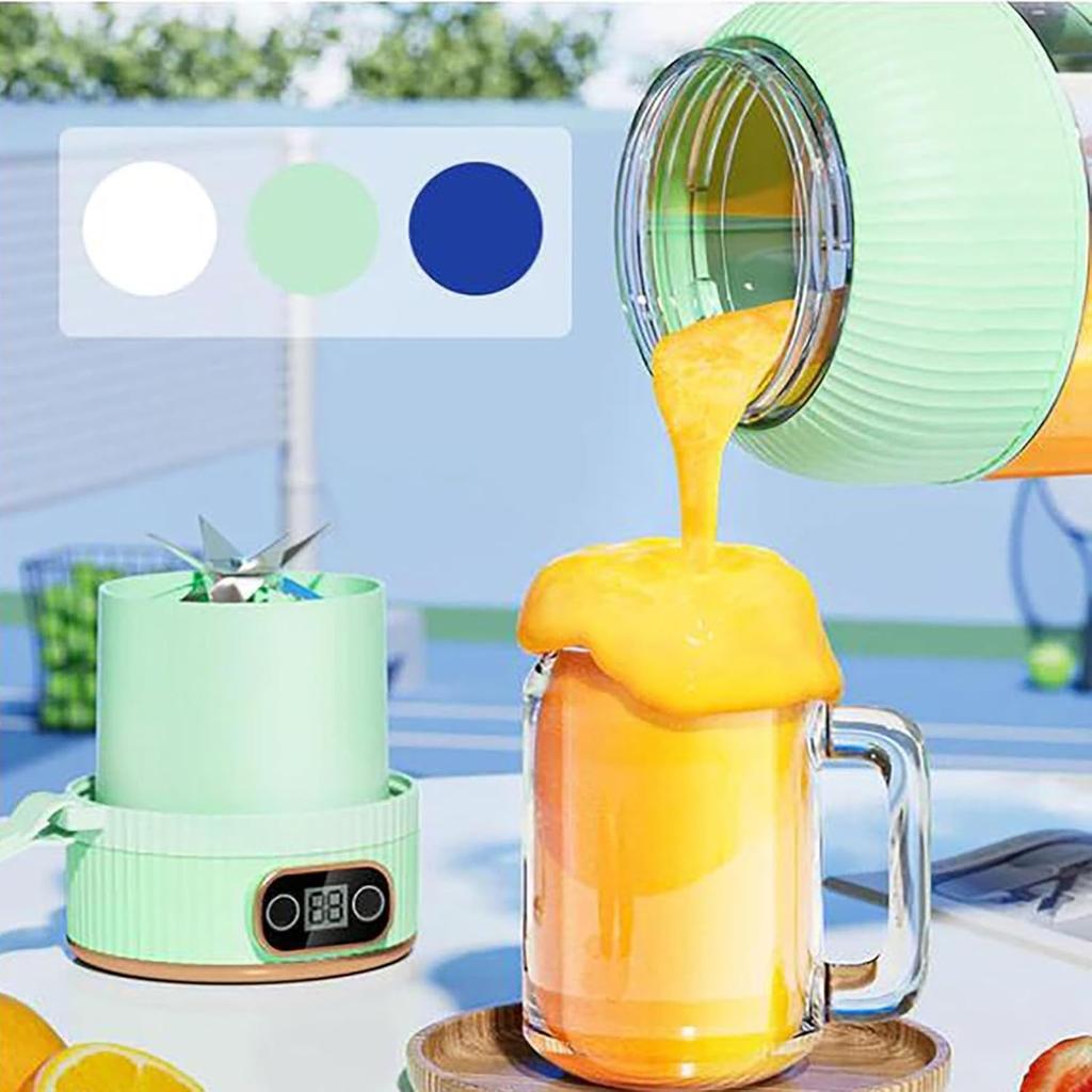 Juicer Cup,Multifunctional Portable Juicer Cup with Digital Display, Fruit Mixers Juicers Electric Juicer,Shakes and Smoothies,Wireless Portable