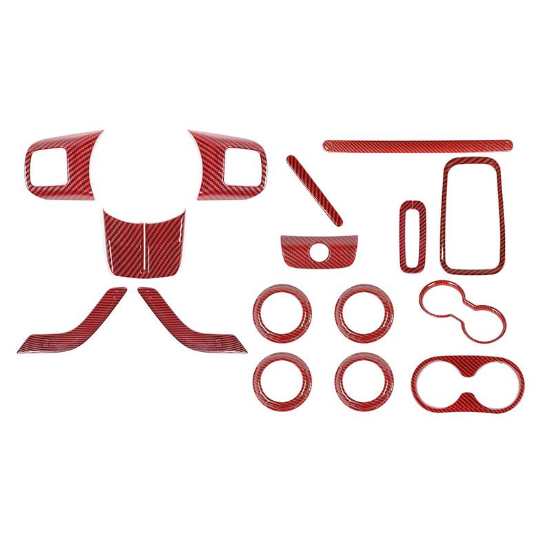 SHINEKA ABS украшение интерьера автомобиля, наклейки, полный комплект отделки, 2/4 дверные аксессуары для Jeep Wrangler JK JKU