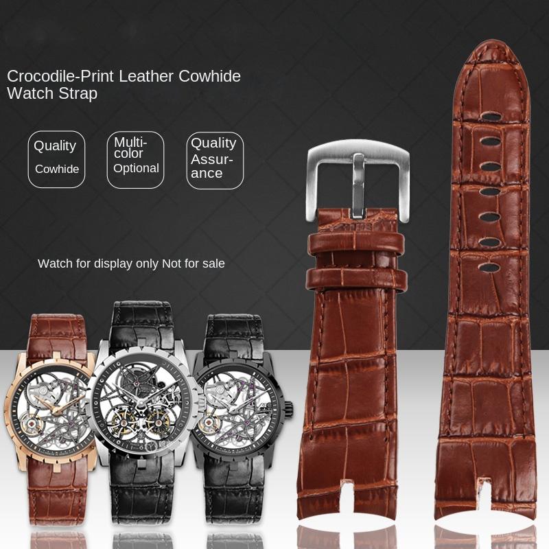 Кожаный ремешок для часов 26 мм Для Roger Dubuis Для серии EXCALIBUR ремешок для часов 42 мм циферблат RDDBEX0405 Стальная пряжка Мужские аксессуары