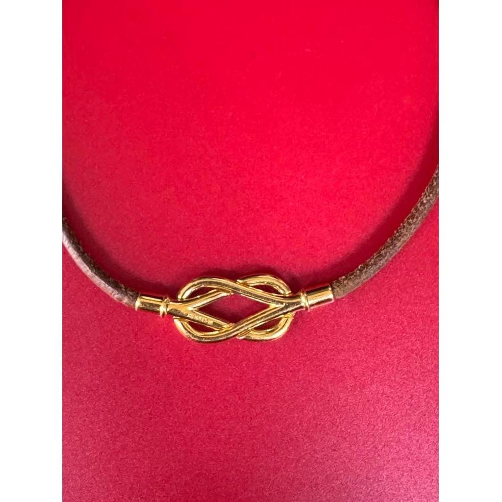 Used On Sale HERMS Atame Leather Bracelet/Choker